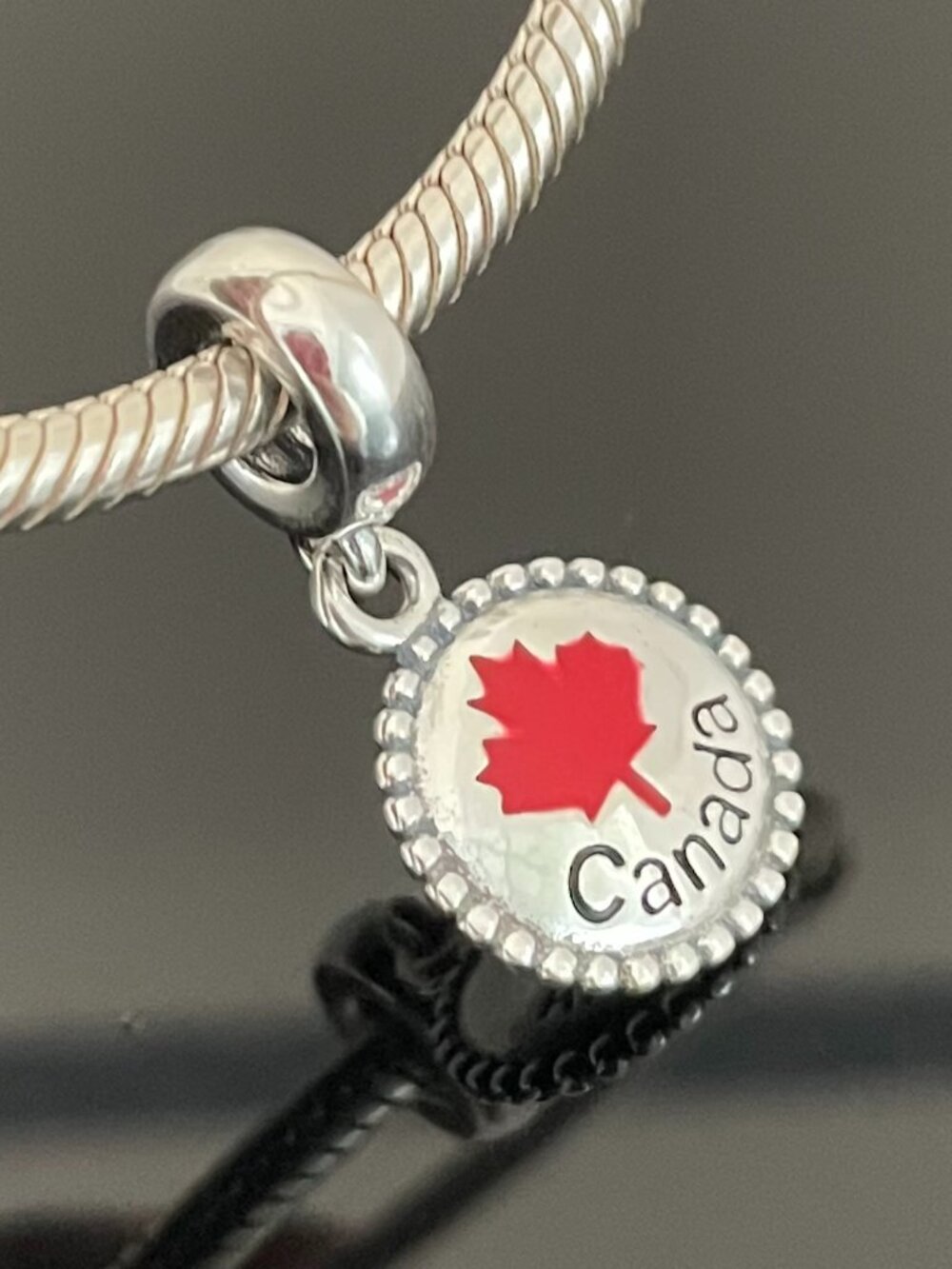 Original Pandora Canada Red Maple Leaf Marquis Charm
